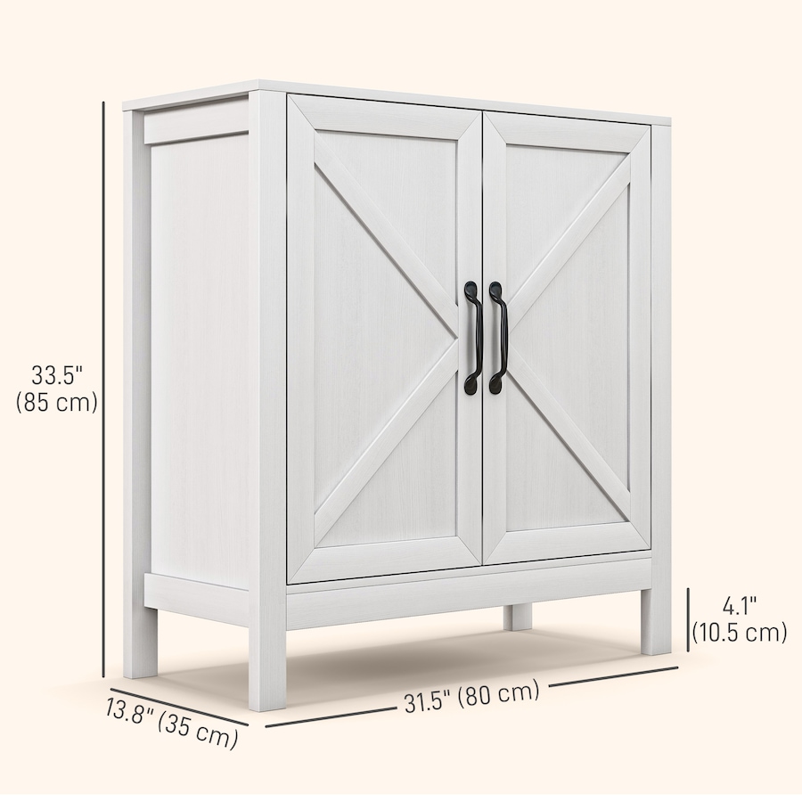 Image 997236_ALTMORE2.jpg, Product 997-236 / Price $124.99, HOMCOM Storage Cabinet, Buffet Sideboard with Adjustable Shelf, White from HOMCOM on TSC.ca's Home & Garden department