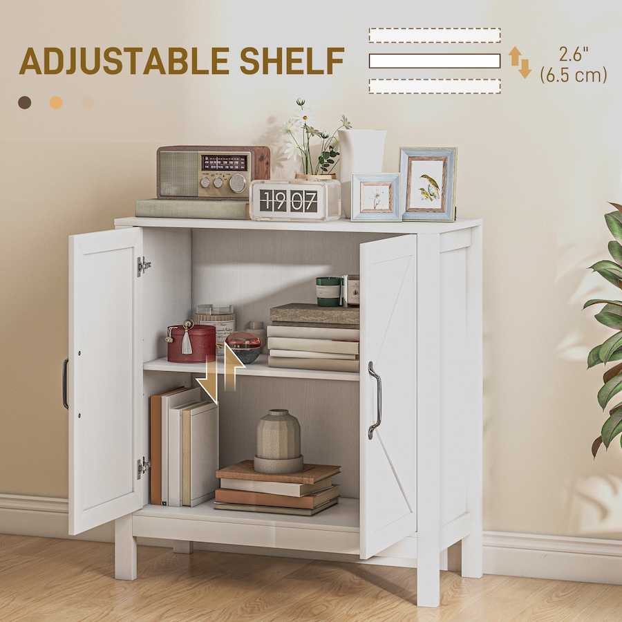 Image 997236_ALTMORE4.jpg, Product 997-236 / Price $124.99, HOMCOM Storage Cabinet, Buffet Sideboard with Adjustable Shelf, White from HOMCOM on TSC.ca's Home & Garden department