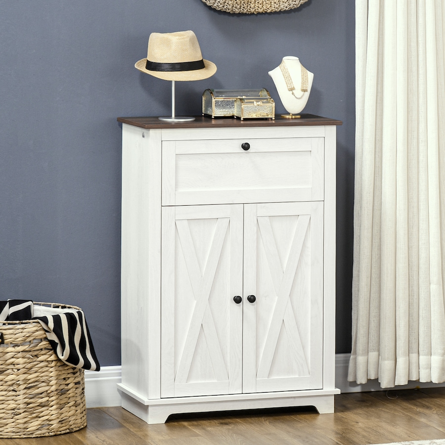 Image 997239_ALTMORE1.jpg, Product 997-239 / Price $139.99, HOMCOM Farmhouse Storage Cabinet, Sideboard with Drawer and Doors, White from HOMCOM on TSC.ca's Home & Garden department