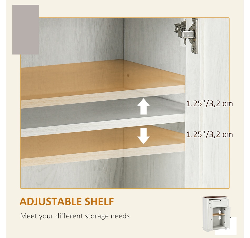Image 997239_ALTMORE4.jpg, Product 997-239 / Price $141.99, HOMCOM Farmhouse Storage Cabinet, Sideboard with Drawer and Doors, White from HOMCOM on TSC.ca's Home & Garden department
