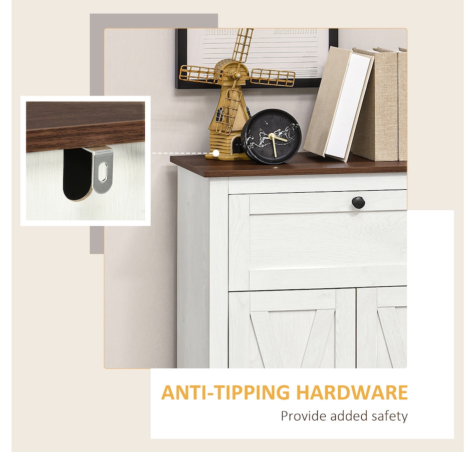 Image 997239_ALTMORE5.jpg, Product 997-239 / Price $141.99, HOMCOM Farmhouse Storage Cabinet, Sideboard with Drawer and Doors, White from HOMCOM on TSC.ca's Home & Garden department