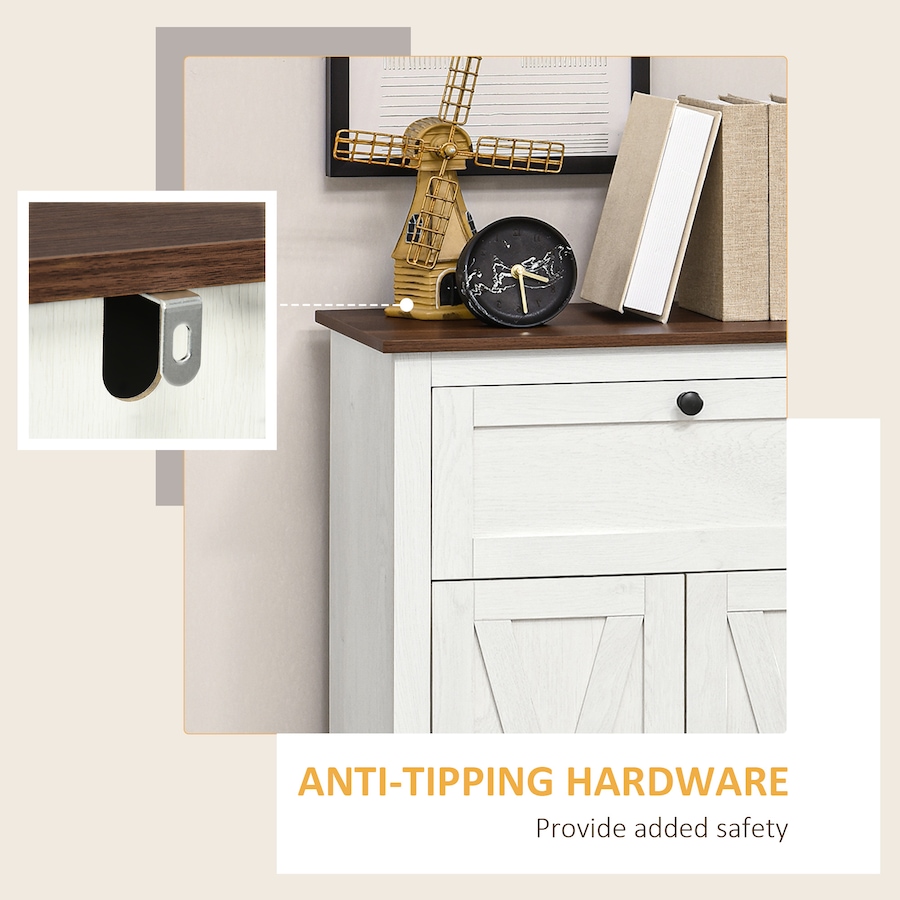 Image 997239_ALTMORE5.jpg, Product 997-239 / Price $139.99, HOMCOM Farmhouse Storage Cabinet, Sideboard with Drawer and Doors, White from HOMCOM on TSC.ca's Home & Garden department