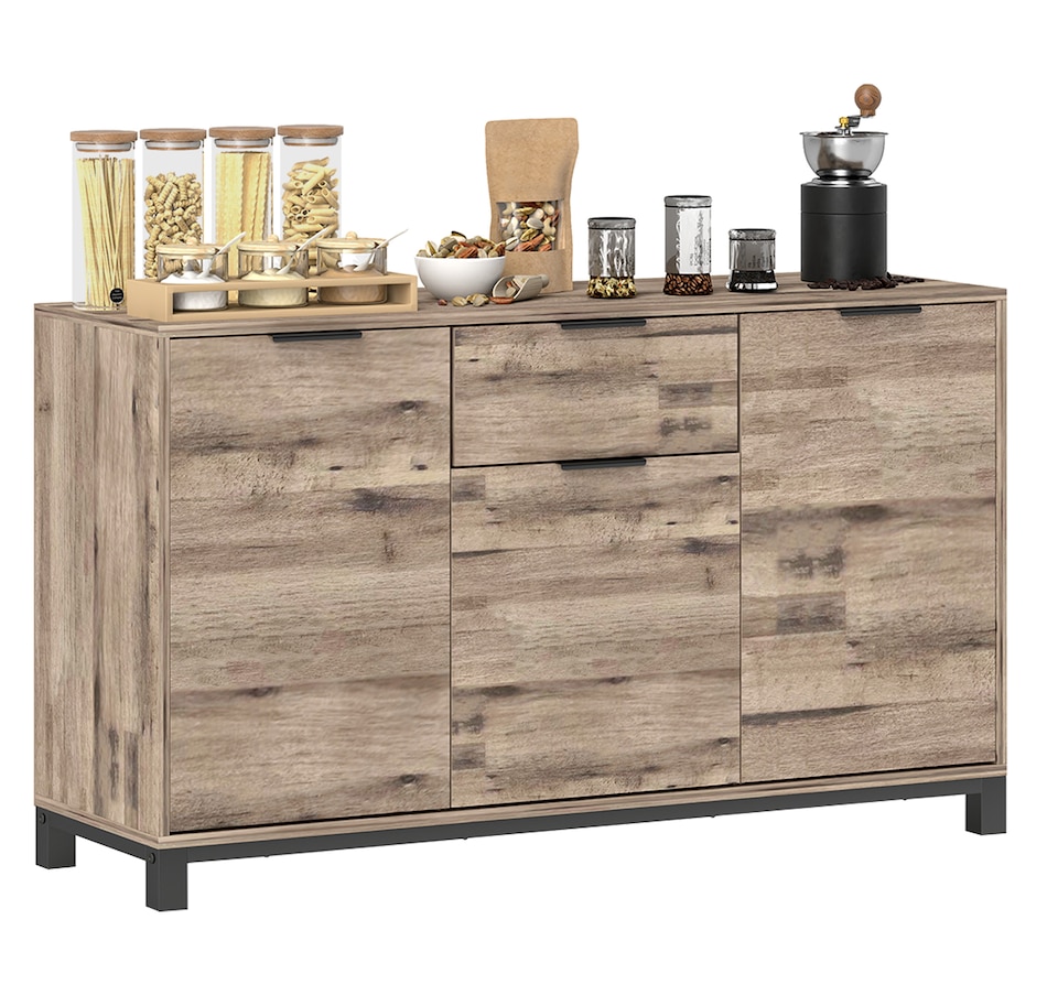 Image 997241.jpg, Product 997-241 / Price $134.99, HOMCOM Industrial Sideboard Buffet Cabinet with Storage Brown Wood Grain from HOMCOM on TSC.ca's Home & Garden department