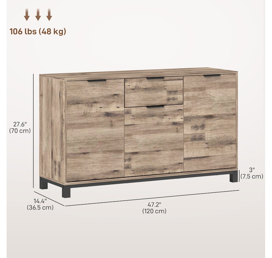 Image 997241_ALTMORE2.jpg, Product 997-241 / Price $134.99, HOMCOM Industrial Sideboard Buffet Cabinet with Storage Brown Wood Grain from HOMCOM on TSC.ca's Home & Garden department