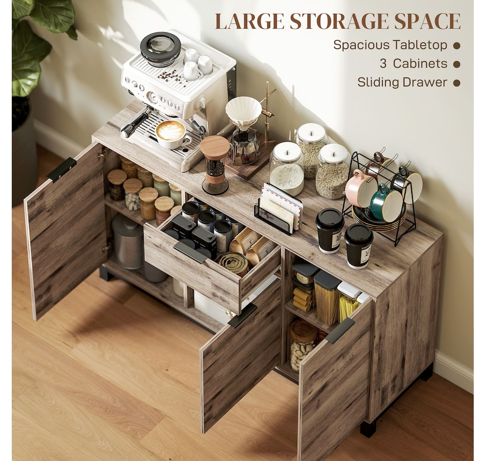 Image 997241_ALTMORE3.jpg, Product 997-241 / Price $134.99, HOMCOM Industrial Sideboard Buffet Cabinet with Storage Brown Wood Grain from HOMCOM on TSC.ca's Home & Garden department