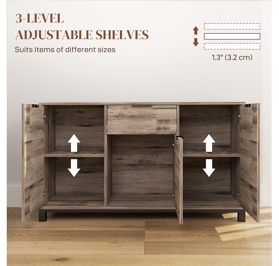 Image 997241_ALTMORE4.jpg, Product 997-241 / Price $134.99, HOMCOM Industrial Sideboard Buffet Cabinet with Storage Brown Wood Grain from HOMCOM on TSC.ca's Home & Garden department