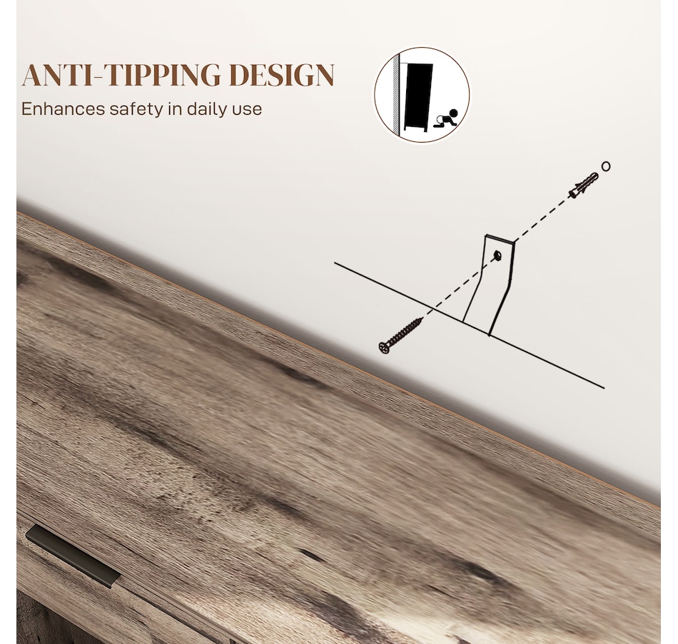 Image 997241_ALTMORE5.jpg, Product 997-241 / Price $134.99, HOMCOM Industrial Sideboard Buffet Cabinet with Storage Brown Wood Grain from HOMCOM on TSC.ca's Home & Garden department