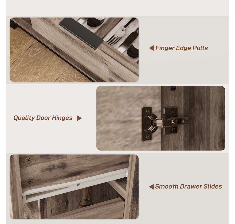 Image 997241_ALTMORE6.jpg, Product 997-241 / Price $134.99, HOMCOM Industrial Sideboard Buffet Cabinet with Storage Brown Wood Grain from HOMCOM on TSC.ca's Home & Garden department