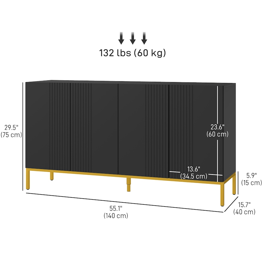 Image 997244_ALTMORE10.jpg, Product 997-244 / Price $225.80, HOMCOM Sideboard Buffet Cabinet with Adjustable Shelves, Soft-Close Doors from HOMCOM on TSC.ca's Home & Garden department