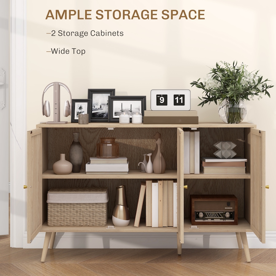 Image 997246_ALTMORE12.jpg, Product 997-246 / Price $189.99 - $199.99, HOMCOM Boho Sideboard Buffet Cabinet with Decorative Rattan Doors, Black from HOMCOM on TSC.ca's Home & Garden department