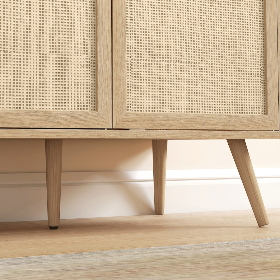 Image 997246_ALTMORE16.jpg, Product 997-246 / Price $189.99 - $199.99, HOMCOM Boho Sideboard Buffet Cabinet with Decorative Rattan Doors, Black from HOMCOM on TSC.ca's Home & Garden department