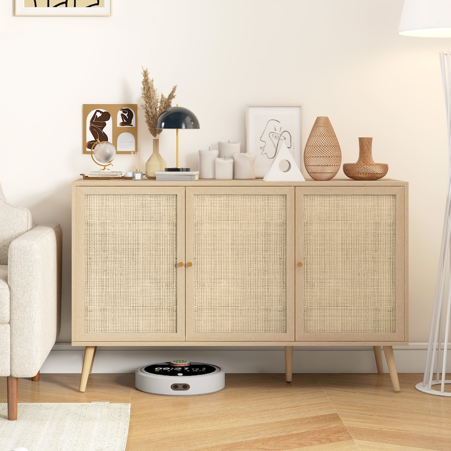 Image 997246_ALTMORE9.jpg, Product 997-246 / Price $189.99 - $199.99, HOMCOM Boho Sideboard Buffet Cabinet with Decorative Rattan Doors, Black from HOMCOM on TSC.ca's Home & Garden department