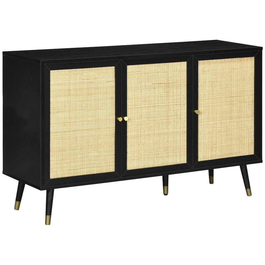 Image 997246_ST01.jpg, Product 997-246 / Price $189.99 - $199.99, HOMCOM Boho Sideboard Buffet Cabinet with Decorative Rattan Doors, Black from HOMCOM on TSC.ca's Home & Garden department