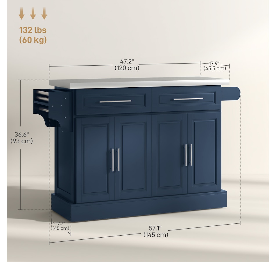 Image 997252_ALTMORE10.jpg, Product 997-252 / Price $329.99 - $419.99, HOMCOM Kitchen Island with Storage, Rolling Kitchen Cart with 2 Drawers from HOMCOM on TSC.ca's Home & Garden department