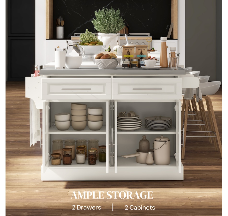 Image 997252_ALTMORE19.jpg, Product 997-252 / Price $329.99 - $419.99, HOMCOM Kitchen Island with Storage, Rolling Kitchen Cart with 2 Drawers from HOMCOM on TSC.ca's Home & Garden department