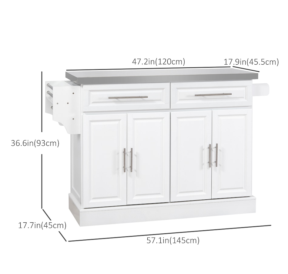 Image 997252_ALTMORE2.jpg, Product 997-252 / Price $329.99 - $419.99, HOMCOM Kitchen Island with Storage, Rolling Kitchen Cart with 2 Drawers from HOMCOM on TSC.ca's Home & Garden department