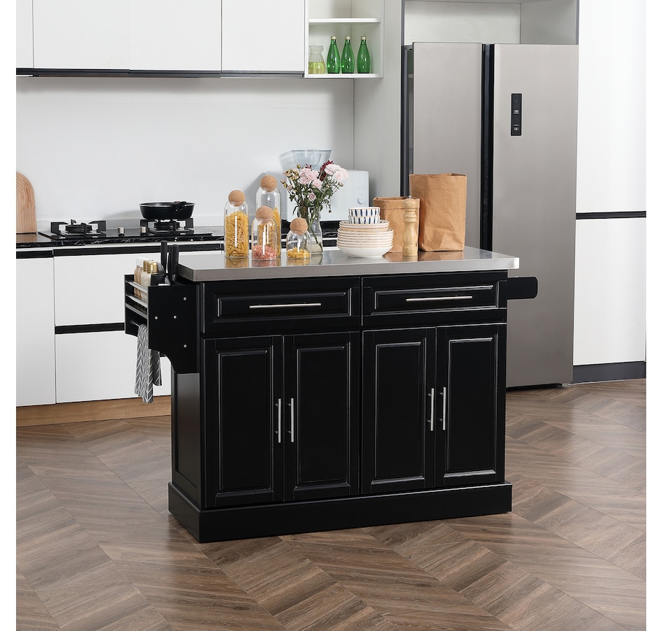 Image 997252_ALTMORE25.jpg, Product 997-252 / Price $329.99 - $419.99, HOMCOM Kitchen Island with Storage, Rolling Kitchen Cart with 2 Drawers from HOMCOM on TSC.ca's Home & Garden department