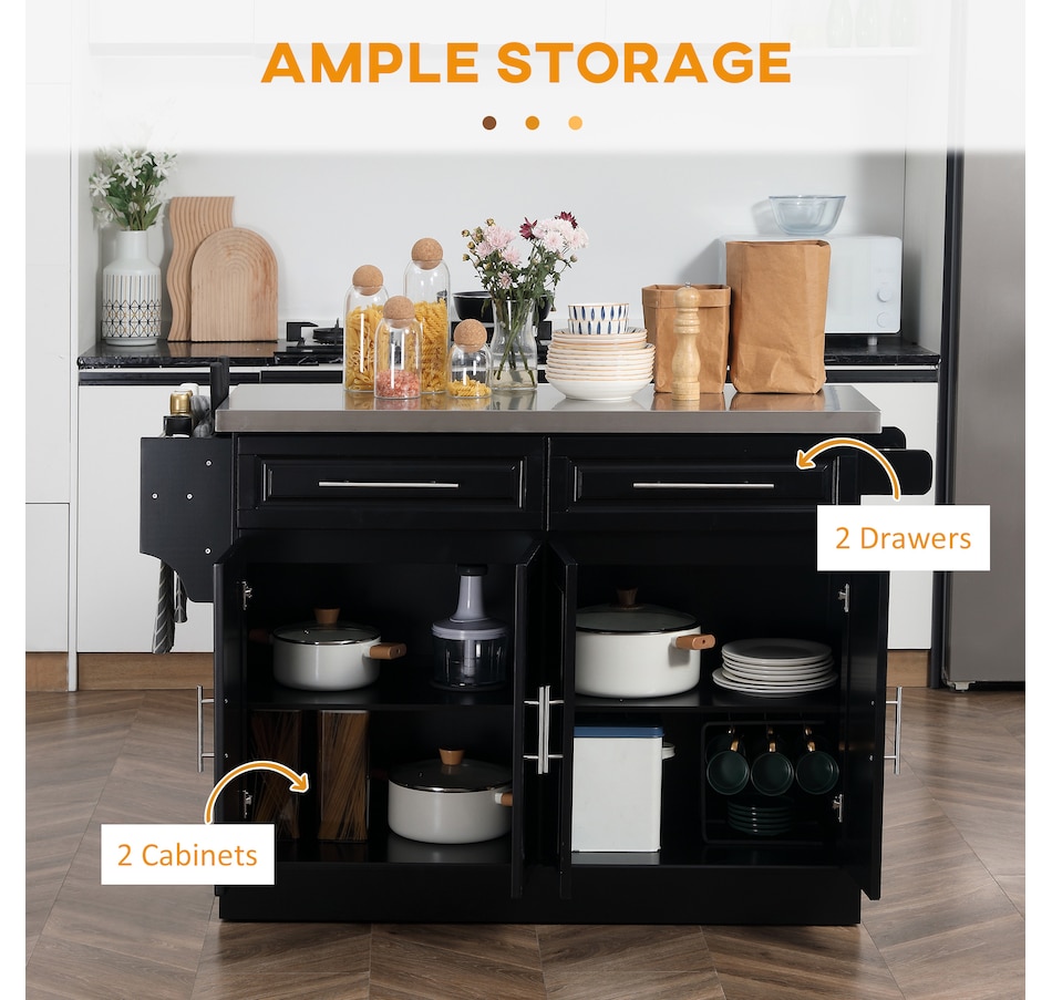 Image 997252_ALTMORE27.jpg, Product 997-252 / Price $329.99 - $419.99, HOMCOM Kitchen Island with Storage, Rolling Kitchen Cart with 2 Drawers from HOMCOM on TSC.ca's Home & Garden department
