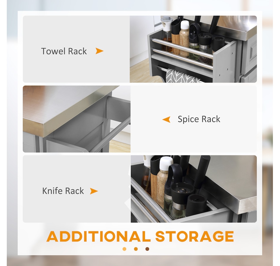 Image 997252_ALTMORE38.jpg, Product 997-252 / Price $329.99 - $419.99, HOMCOM Kitchen Island with Storage, Rolling Kitchen Cart with 2 Drawers from HOMCOM on TSC.ca's Home & Garden department