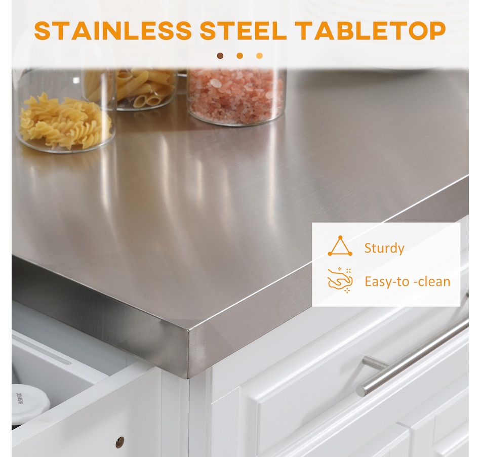 Image 997252_ALTMORE4.jpg, Product 997-252 / Price $329.99 - $419.99, HOMCOM Kitchen Island with Storage, Rolling Kitchen Cart with 2 Drawers from HOMCOM on TSC.ca's Home & Garden department