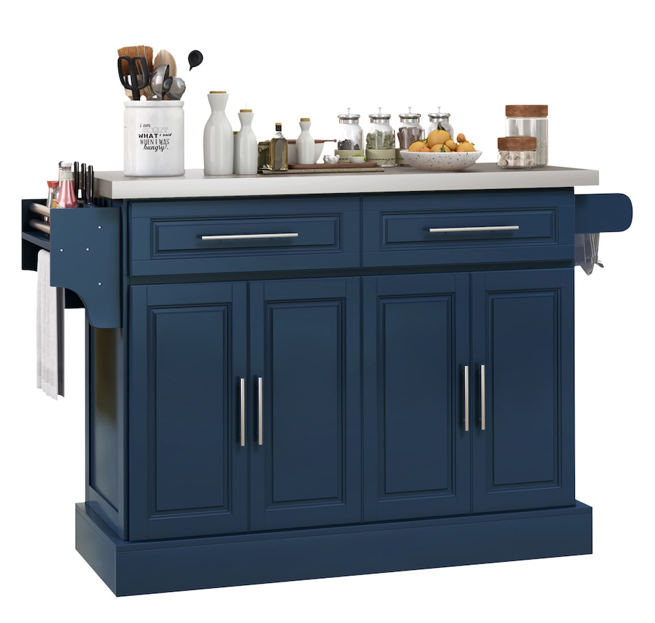 Image 997252_ST02.jpg, Product 997-252 / Price $329.99 - $419.99, HOMCOM Kitchen Island with Storage, Rolling Kitchen Cart with 2 Drawers from HOMCOM on TSC.ca's Home & Garden department
