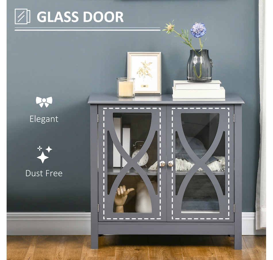 Image 997253_ALTMORE12.jpg, Product 997-253 / Price $109.99 - $134.99, HOMCOM Kitchen Sideboard, Glass Door Buffet Cabinet with Adjustable Shelf from HOMCOM on TSC.ca's Home & Garden department