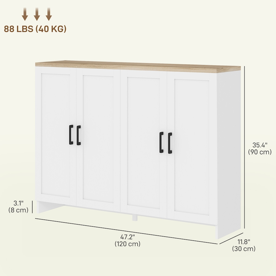 Image 997254_ALTMORE2.jpg, Product 997-254 / Price $189.14 - $203.69, HOMCOM Modern Sideboard Buffet Cabinet with Adjustable Shelves White from HOMCOM on TSC.ca's Home & Garden department