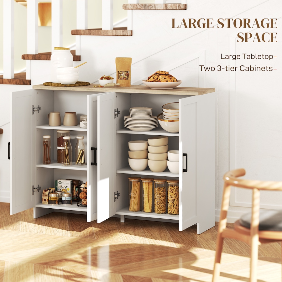 Image 997254_ALTMORE3.jpg, Product 997-254 / Price $189.14 - $203.69, HOMCOM Modern Sideboard Buffet Cabinet with Adjustable Shelves White from HOMCOM on TSC.ca's Home & Garden department