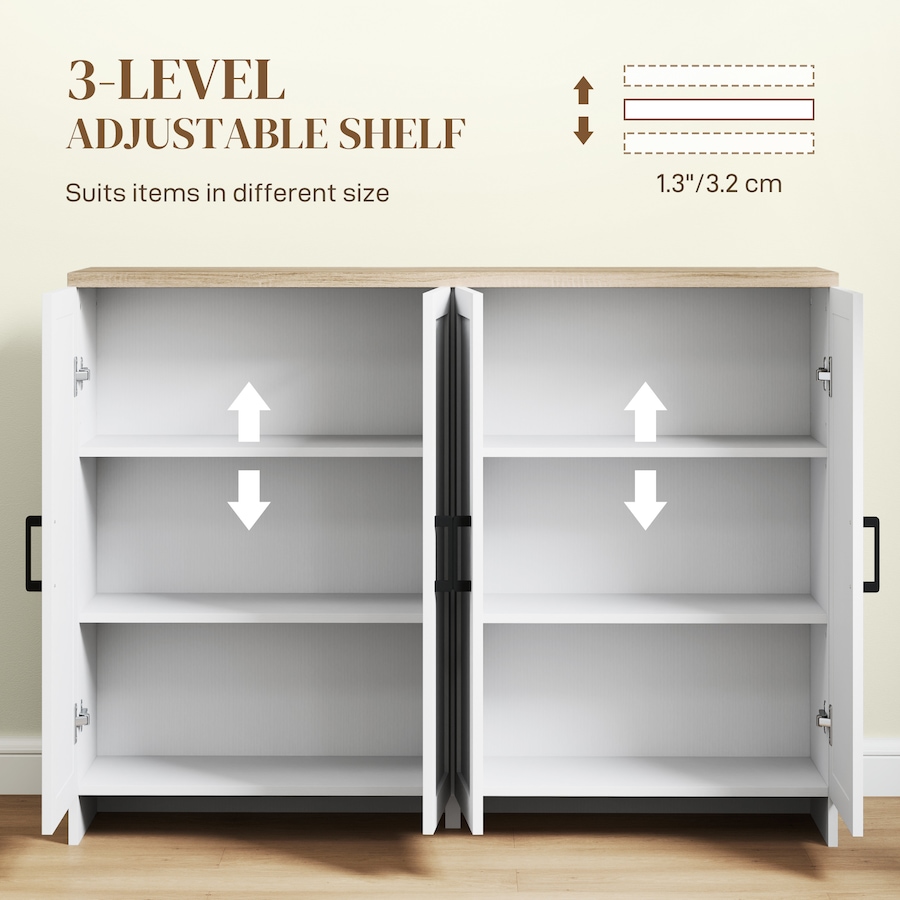 Image 997254_ALTMORE4.jpg, Product 997-254 / Price $189.14 - $203.69, HOMCOM Modern Sideboard Buffet Cabinet with Adjustable Shelves White from HOMCOM on TSC.ca's Home & Garden department