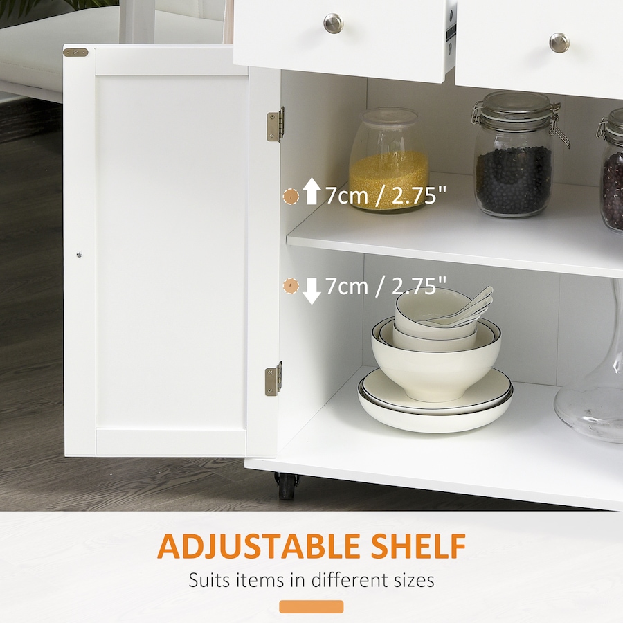 Image 997255_ALTMORE6.jpg, Product 997-255 / Price $149.99, HOMCOM Rolling Kitchen Island, Kitchen Cart with Rubberwood Top, Spice Rack from HOMCOM on TSC.ca's Home & Garden department