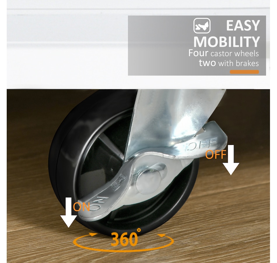 Image 997255_ALTMORE7.jpg, Product 997-255 / Price $154.99 - $172.99, HOMCOM Rolling Kitchen Island, Kitchen Cart with Rubberwood Top, Spice Rack from HOMCOM on TSC.ca's Home & Garden department