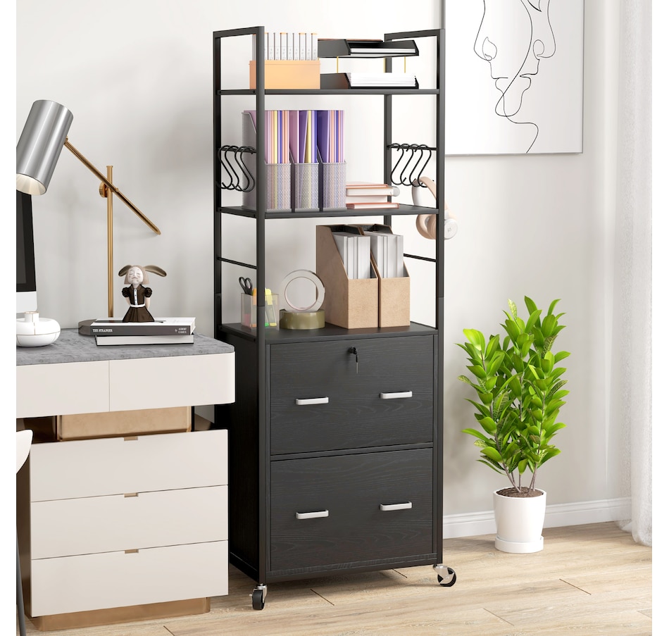 Image 997258_ALTMORE1.jpg, Product 997-258 / Price $134.99, Vinsetto 2 Drawer File Cabinet with Lock, Adjustable Hanging Bar, Black from Vinsetto on TSC.ca's Home & Garden department