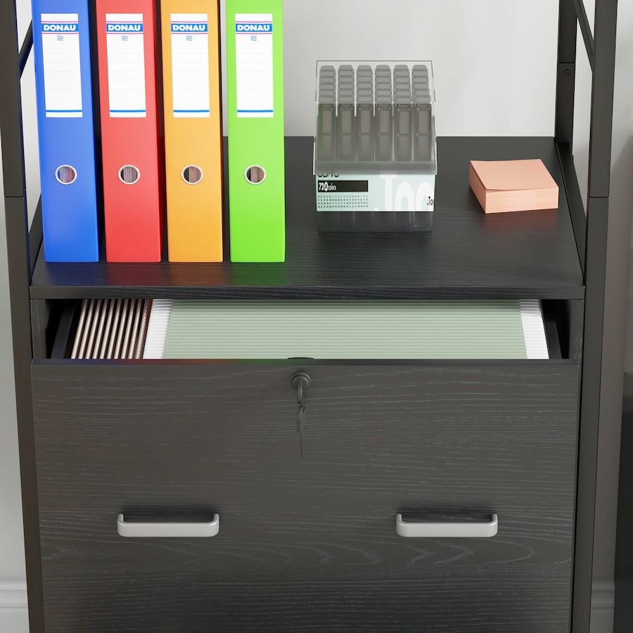 Image 997258_ALTMORE16.jpg, Product 997-258 / Price $169.35, Vinsetto 2 Drawer File Cabinet with Lock, Adjustable Hanging Bar, Black from Vinsetto on TSC.ca's Home & Garden department