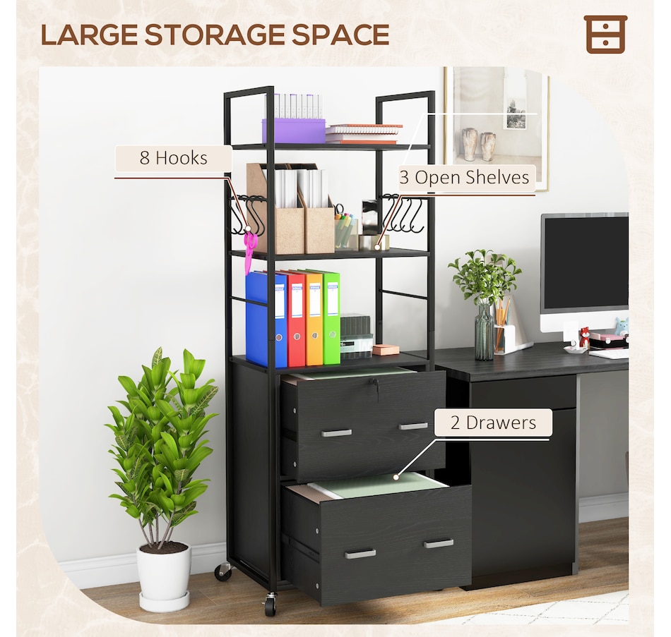 Image 997258_ALTMORE3.jpg, Product 997-258 / Price $134.99, Vinsetto 2 Drawer File Cabinet with Lock, Adjustable Hanging Bar, Black from Vinsetto on TSC.ca's Home & Garden department