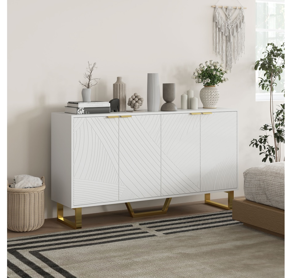 Image 997265_ALTMORE1.jpg, Product 997-265 / Price $174.99 - $259.99, HOMCOM Sideboard with Adjustable Shelves, Modern Buffet Cabinet, White from HOMCOM on TSC.ca's Home & Garden department