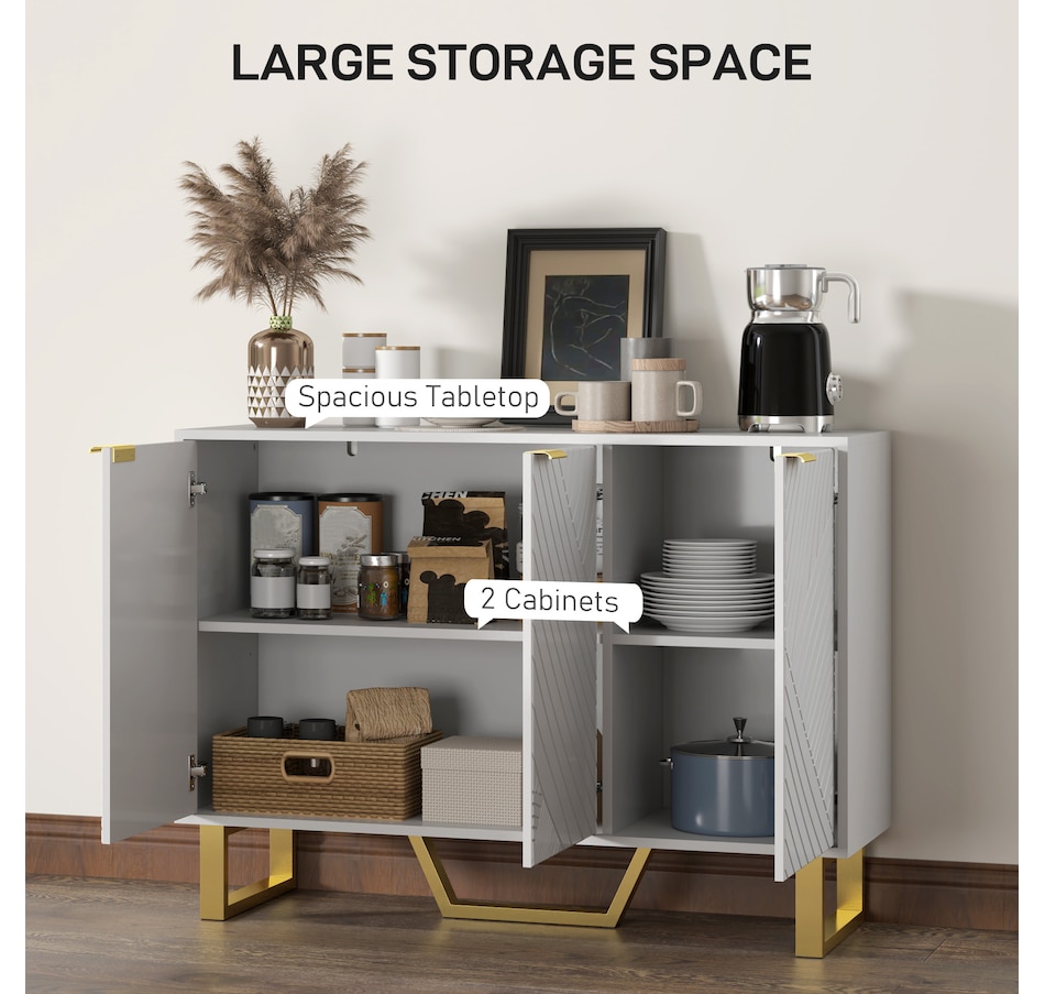 Image 997265_ALTMORE11.jpg, Product 997-265 / Price $174.99 - $259.99, HOMCOM Sideboard with Adjustable Shelves, Modern Buffet Cabinet, White from HOMCOM on TSC.ca's Home & Garden department