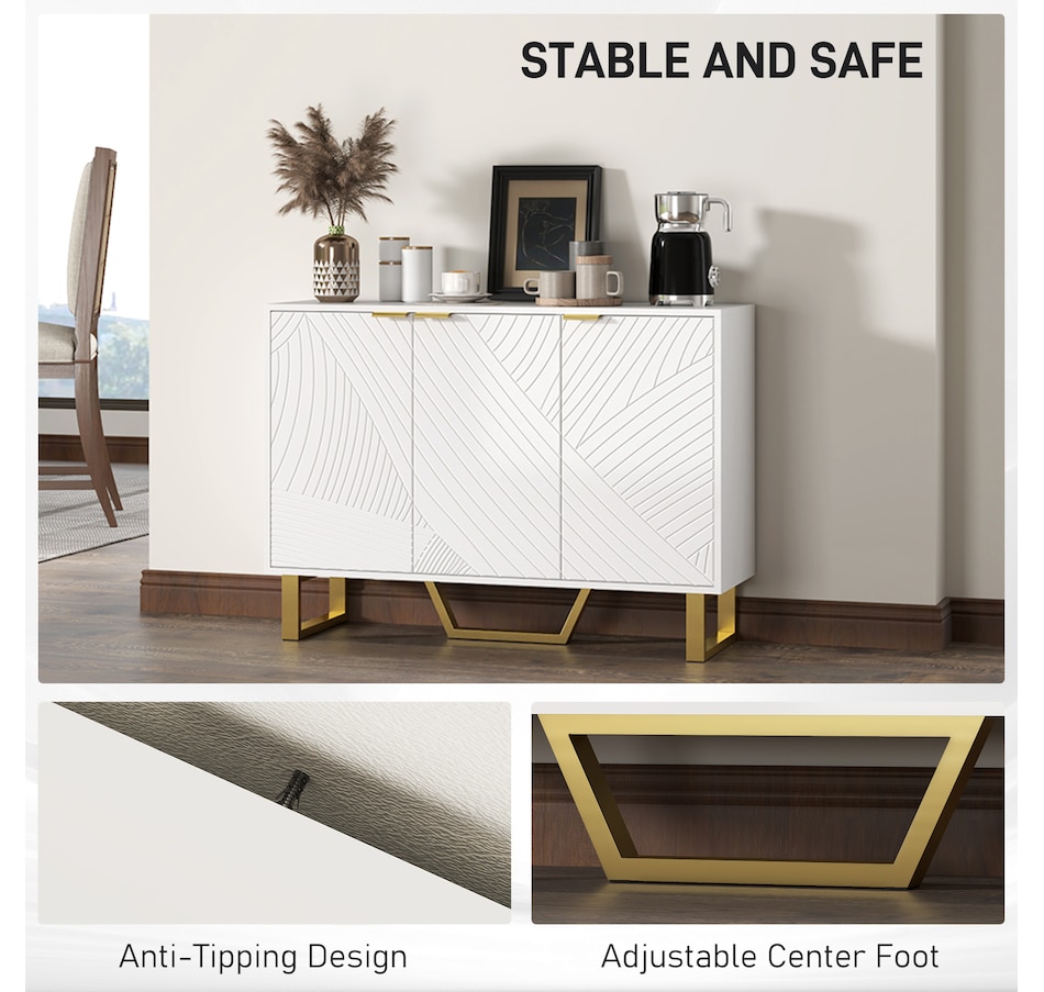 Image 997265_ALTMORE15.jpg, Product 997-265 / Price $174.99 - $259.99, HOMCOM Sideboard with Adjustable Shelves, Modern Buffet Cabinet, White from HOMCOM on TSC.ca's Home & Garden department