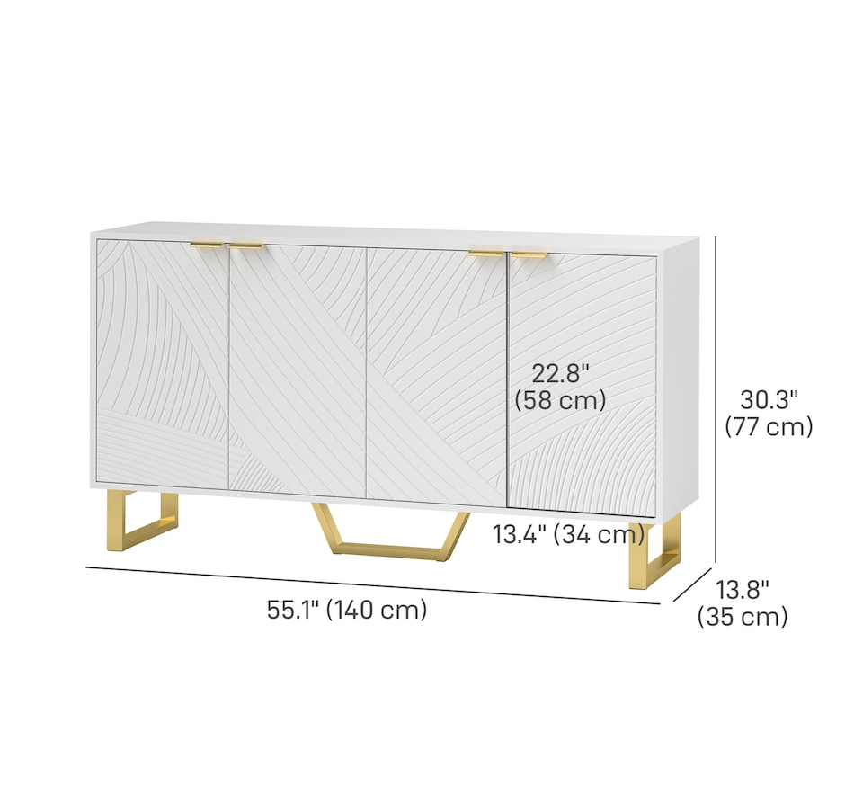 Image 997265_ALTMORE2.jpg, Product 997-265 / Price $174.99 - $259.99, HOMCOM Sideboard with Adjustable Shelves, Modern Buffet Cabinet, White from HOMCOM on TSC.ca's Home & Garden department