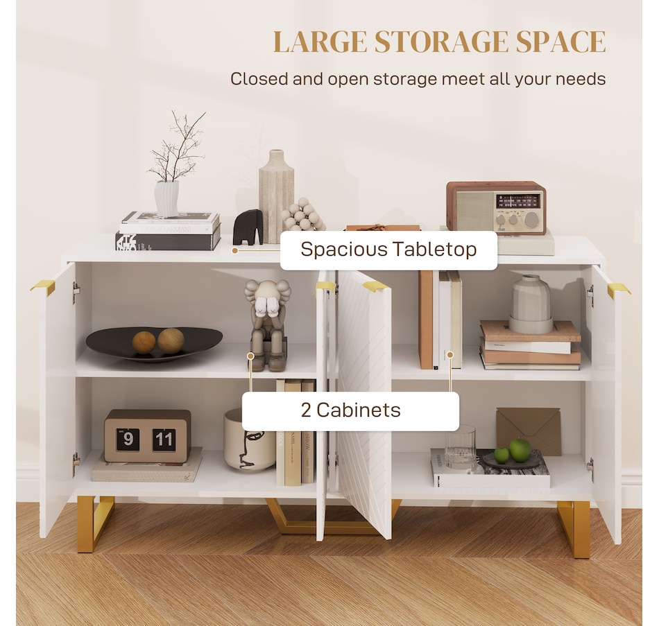 Image 997265_ALTMORE3.jpg, Product 997-265 / Price $174.99 - $259.99, HOMCOM Sideboard with Adjustable Shelves, Modern Buffet Cabinet, White from HOMCOM on TSC.ca's Home & Garden department