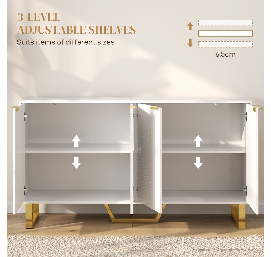 Image 997265_ALTMORE4.jpg, Product 997-265 / Price $174.99 - $259.99, HOMCOM Sideboard with Adjustable Shelves, Modern Buffet Cabinet, White from HOMCOM on TSC.ca's Home & Garden department