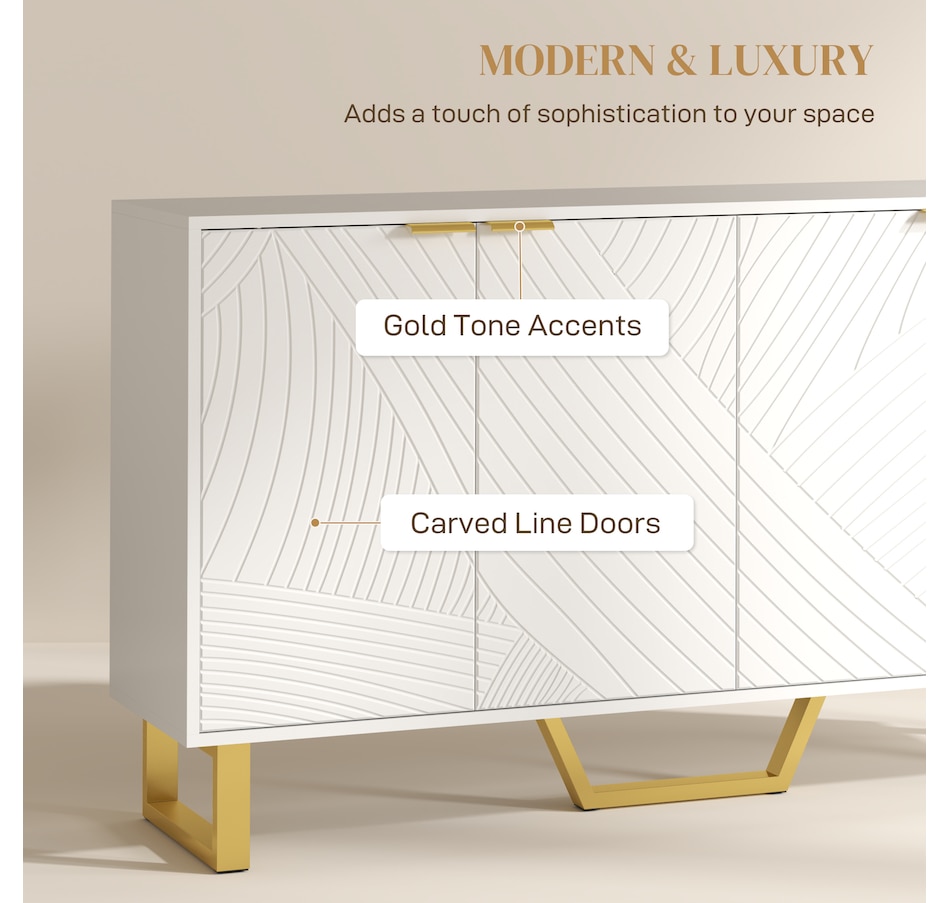Image 997265_ALTMORE5.jpg, Product 997-265 / Price $174.99 - $259.99, HOMCOM Sideboard with Adjustable Shelves, Modern Buffet Cabinet, White from HOMCOM on TSC.ca's Home & Garden department