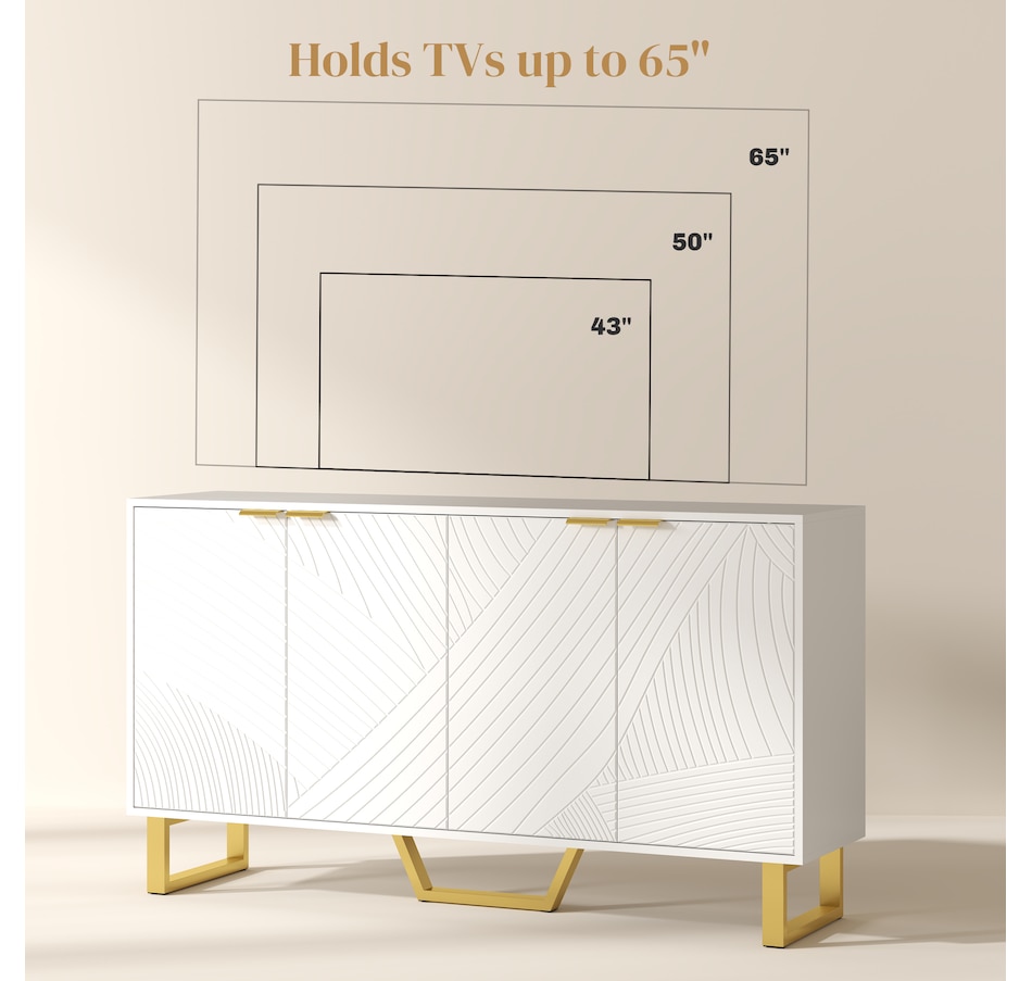 Image 997265_ALTMORE6.jpg, Product 997-265 / Price $174.99 - $259.99, HOMCOM Sideboard with Adjustable Shelves, Modern Buffet Cabinet, White from HOMCOM on TSC.ca's Home & Garden department