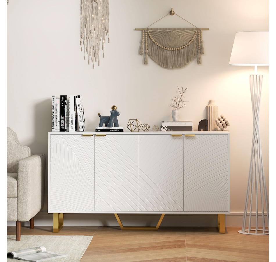 Image 997265_ALTMORE8.jpg, Product 997-265 / Price $174.99 - $259.99, HOMCOM Sideboard with Adjustable Shelves, Modern Buffet Cabinet, White from HOMCOM on TSC.ca's Home & Garden department