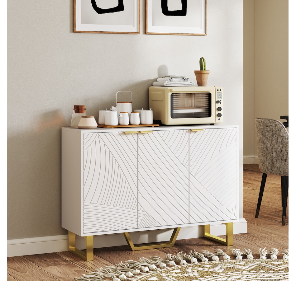 Image 997265_ALTMORE9.jpg, Product 997-265 / Price $174.99 - $259.99, HOMCOM Sideboard with Adjustable Shelves, Modern Buffet Cabinet, White from HOMCOM on TSC.ca's Home & Garden department