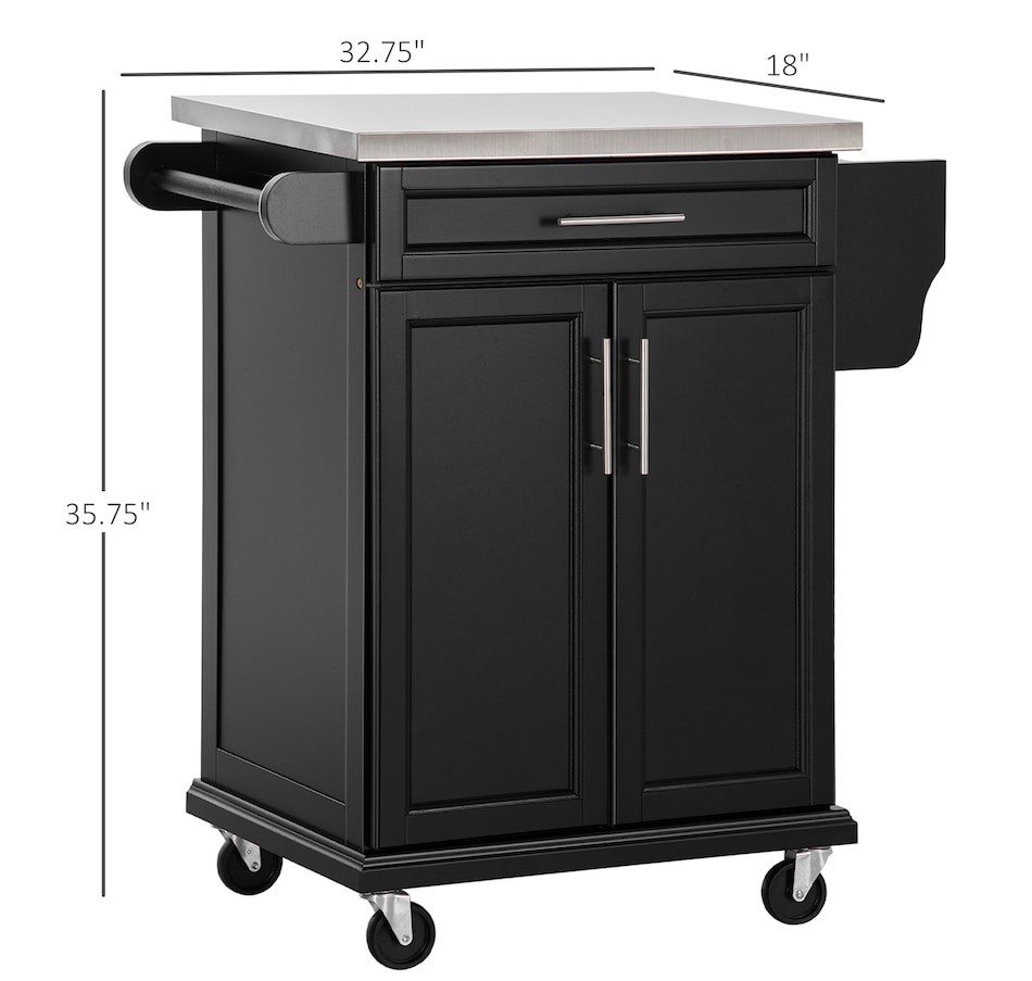 Image 997267_ALTMORE10.jpg, Product 997-267 / Price $184.99 - $209.99, HOMCOM Kitchen Island, Rolling Kitchen Cart with Stainless Steel Top from HOMCOM on TSC.ca's Home & Garden department