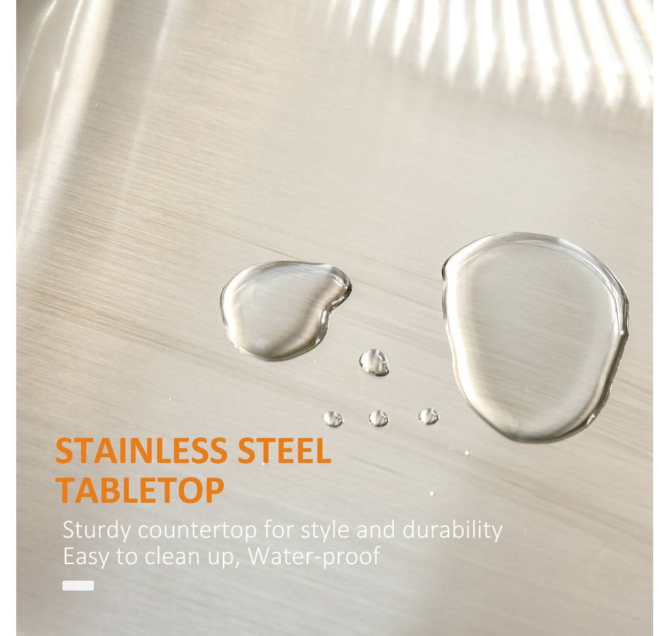 Image 997267_ALTMORE12.jpg, Product 997-267 / Price $184.99 - $209.99, HOMCOM Kitchen Island, Rolling Kitchen Cart with Stainless Steel Top from HOMCOM on TSC.ca's Home & Garden department