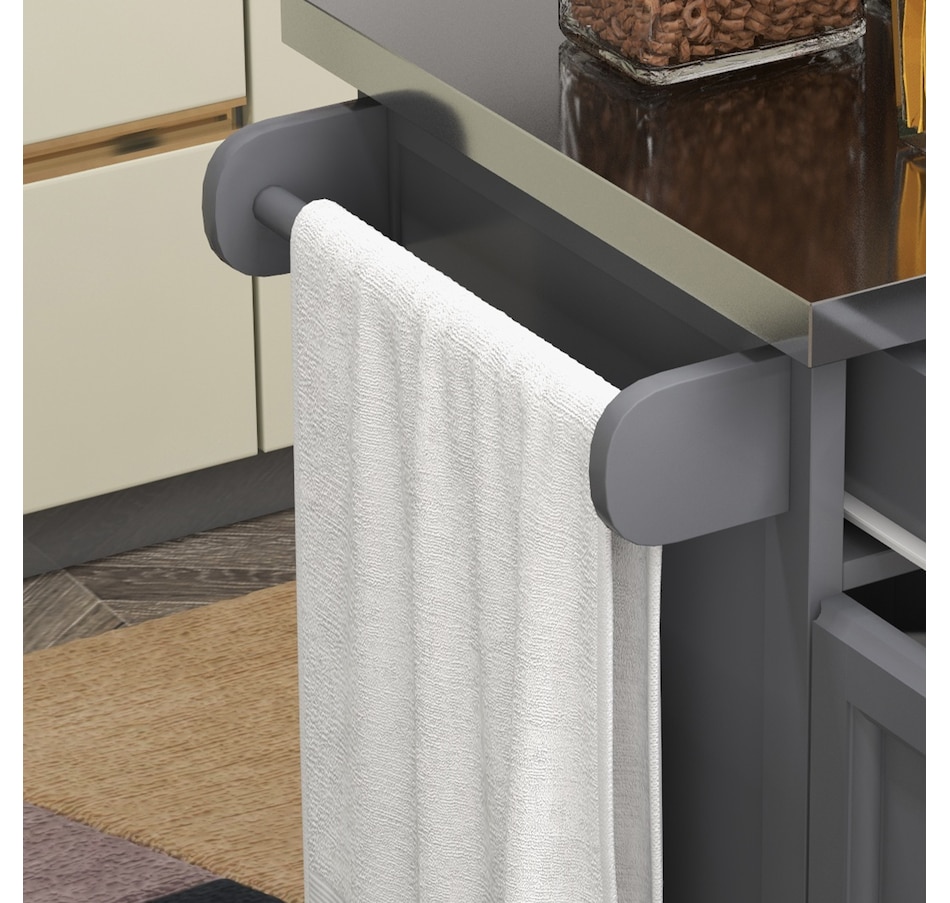 Image 997267_ALTMORE23.jpg, Product 997-267 / Price $184.99 - $209.99, HOMCOM Kitchen Island, Rolling Kitchen Cart with Stainless Steel Top from HOMCOM on TSC.ca's Home & Garden department