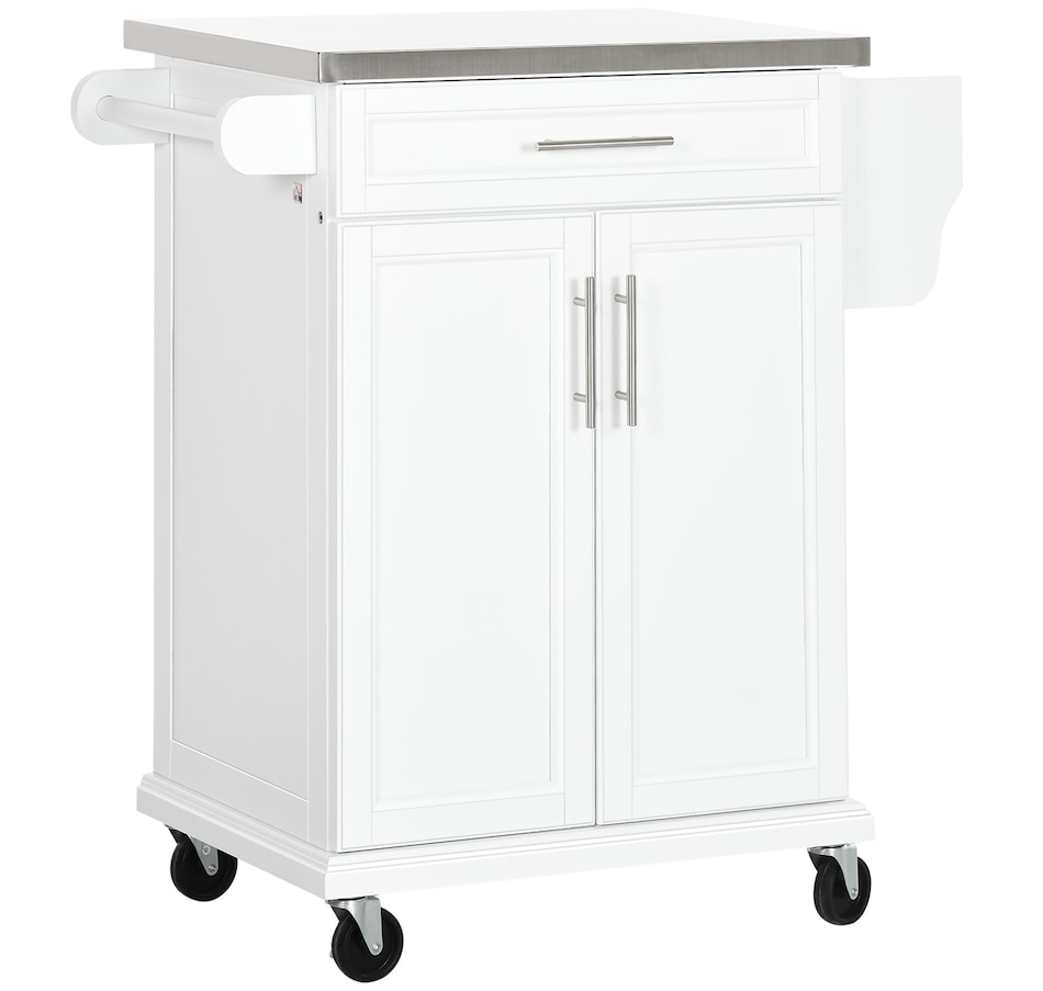 Image 997267_ST01.jpg, Product 997-267 / Price $184.99 - $209.99, HOMCOM Kitchen Island, Rolling Kitchen Cart with Stainless Steel Top from HOMCOM on TSC.ca's Home & Garden department