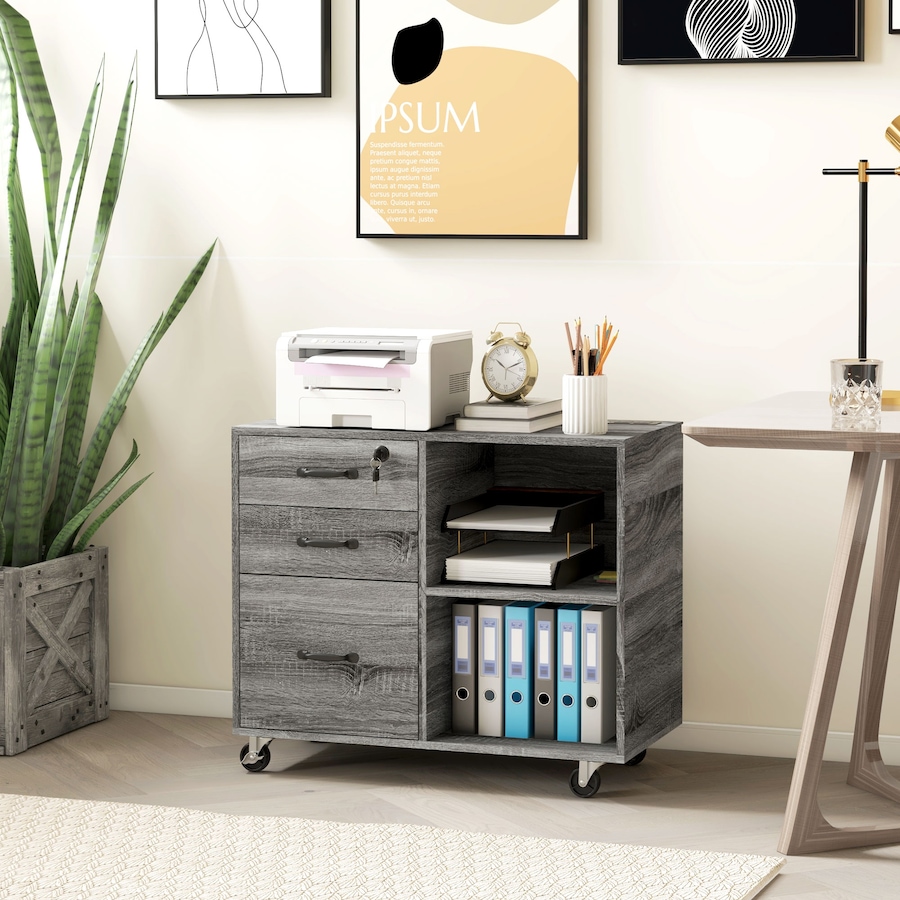 Image 997270_ALTMORE9.jpg, Product 997-270 / Price $139.99, HOMCOM 3 Drawer Mobile File Cabinet with Charging Station USB Ports Wheels from HOMCOM on TSC.ca's Home & Garden department