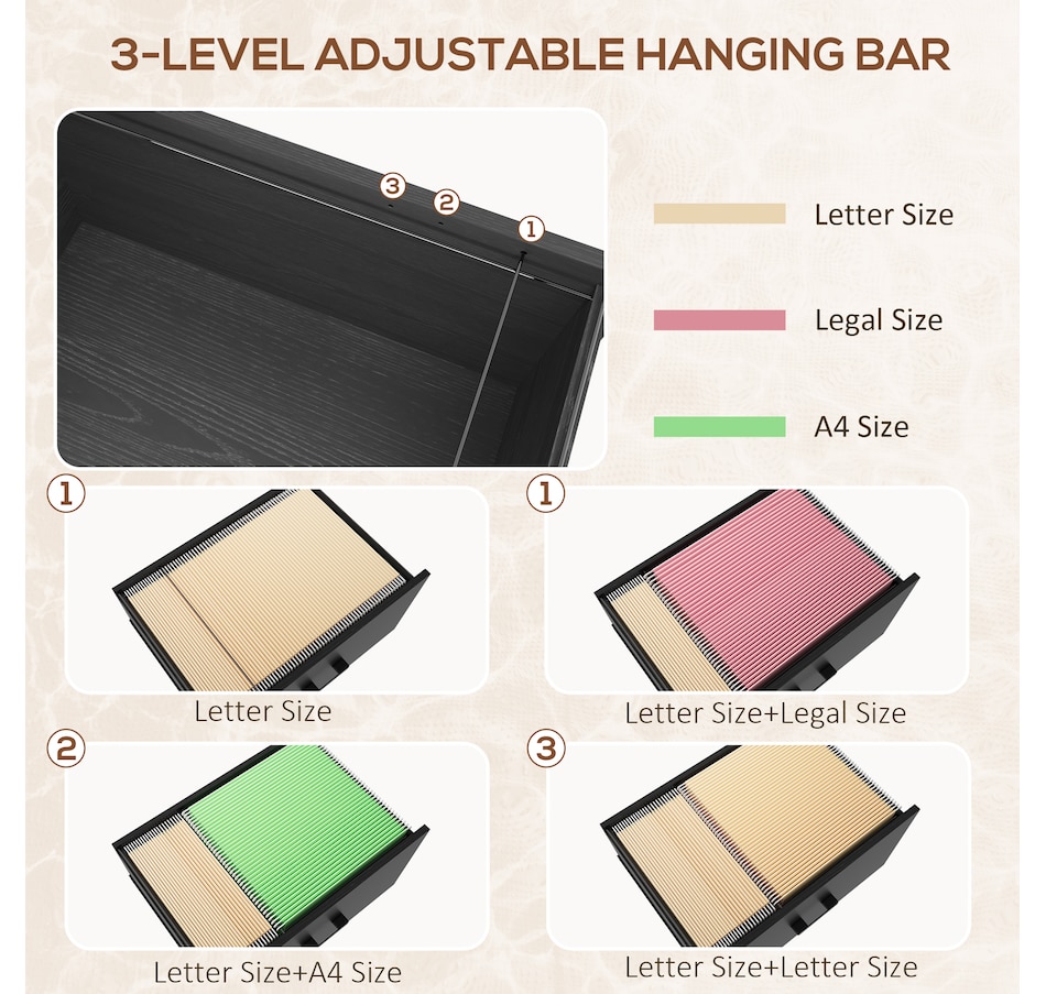 Image 997273_ALTMORE4.jpg, Product 997-273 / Price $154.99, Vinsetto 2 Drawer File Cabinet, Lockable Adjustable Hanging Bar, Black from Vinsetto on TSC.ca's Home & Garden department